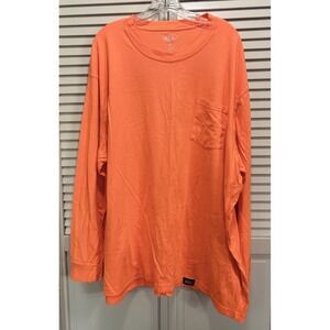 Dickies Neon Orange Logo Crew Neck Short Sleeve T-Shirt Size‎ 4XL Cotton Work